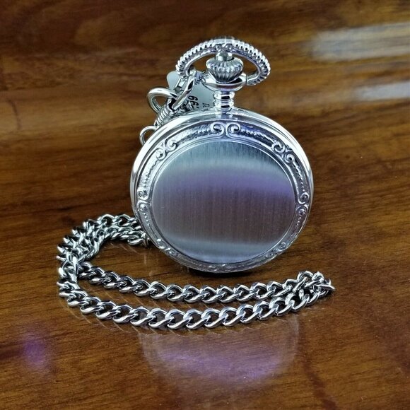 COLIBRI Silver Easy Read Pocket Watch - Picture 3 of 4